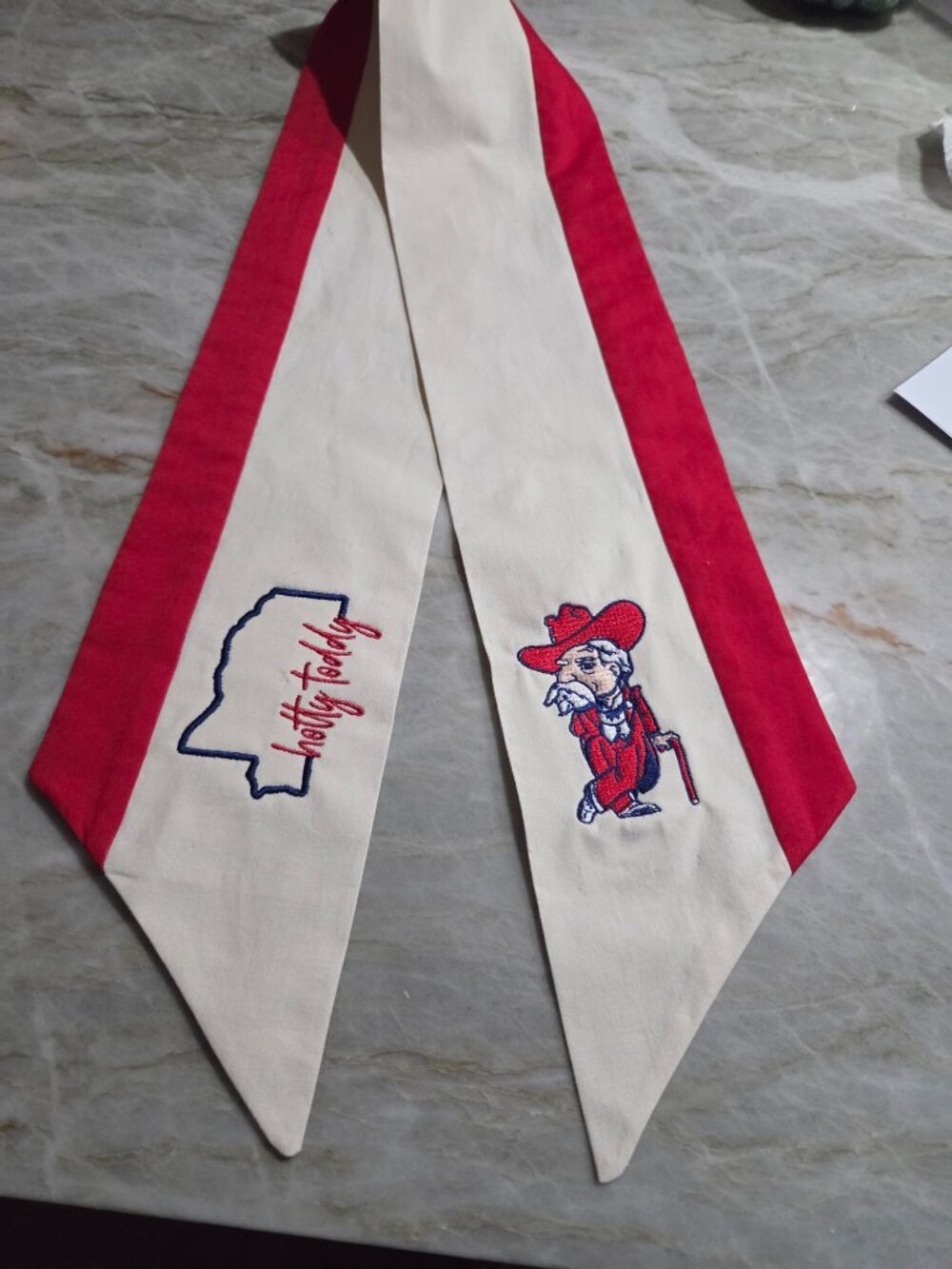 Red Banded Ole Miss Wreath Sash--$30, plus shipping